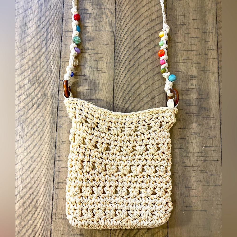 🔅 Cappelli Straworld BOHO Crochet Beaded Bag 🔅